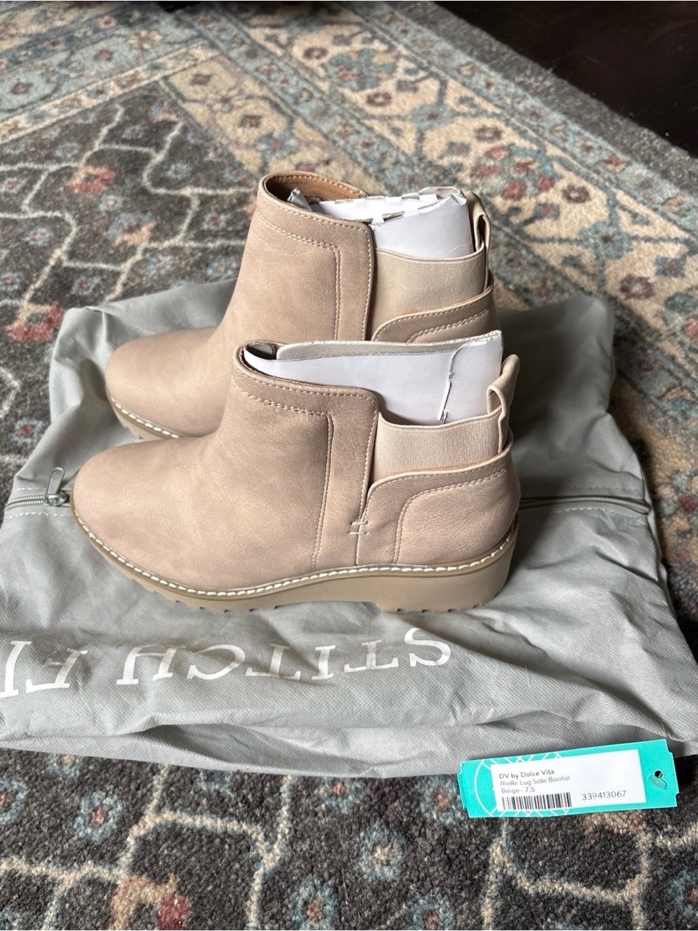 DV by Dolce Vita Taupe Wedge Ankle Booties